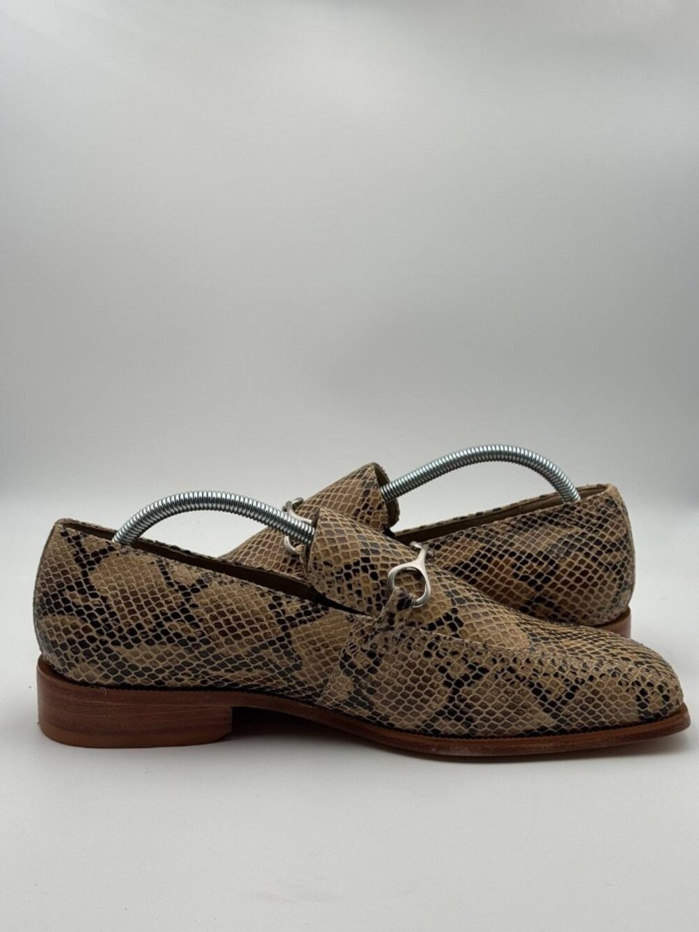 Giorgio Brutini Snake Skin Loafers Mens 10.5M Leather Bit Dress Shoes